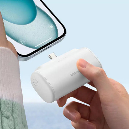 BASEUS Power Bank 5000mAh 20W USB-C + USB-C λευκό