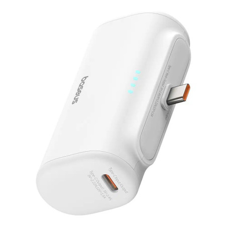 BASEUS Power Bank 5000mAh 20W USB-C + USB-C λευκό