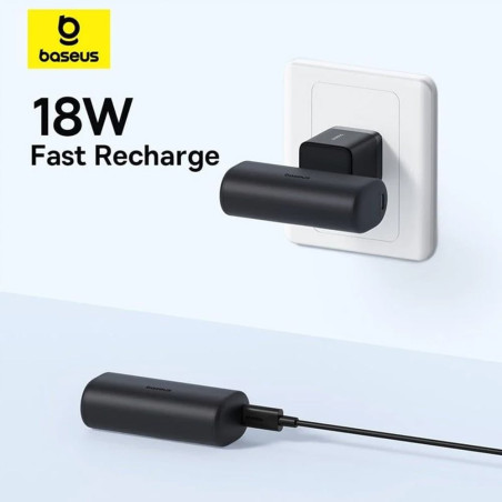 BASEUS Power Bank 5000mAh 20W USB-C + USB-C Μαύρο