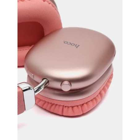 Hoco W35 Max Joy Ασύρματα / Ενσύρματα Over Ear Ακουστικά με 90 ώρες Λειτουργίας Ροζ