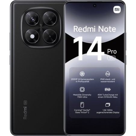 Xiaomi Redmi Note 14 Pro 5G Dual SIM (8/256GB) Midnight Black