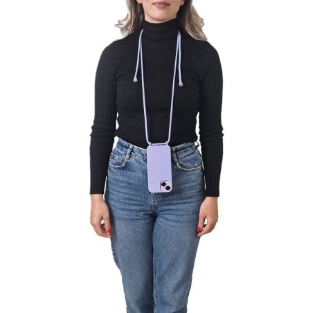Θήκη Σιλικόνης Κορδόνι Carryhang Sonique Apple Iphone 16 Λιλά