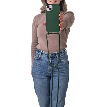 Θήκη Σιλικόνης Κορδόνι Carryhang Sonique Apple Iphone 16 Πράσινο