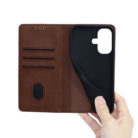 Θήκη Πορτοφόλι Vintage Magnet Wallet Sonique Apple iPhone 16 Καφέ