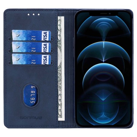 Θήκη Πορτοφόλι Vintage Magnet Wallet Sonique Apple iPhone 16 Μπλε Σκούρο