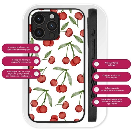 Θήκη Sonique Fruit Series για Apple iPhone 16 Κεράσι