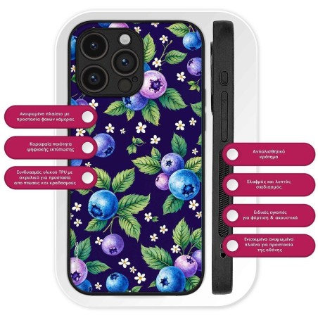 Θήκη Sonique Fruit Series για Apple iPhone 16 Μύρτιλο