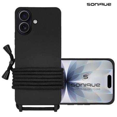 Θήκη Σιλικόνης Κορδόνι Carryhang Sonique Apple Iphone 17 Μαύρο