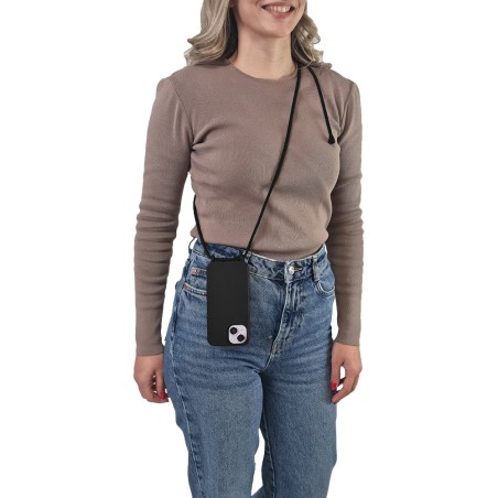 Θήκη Σιλικόνης Κορδόνι Carryhang Sonique Apple Iphone 17 Pro Μαύρο