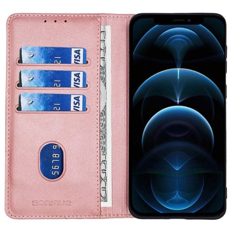 Θήκη Πορτοφόλι Vintage Magnet Wallet Sonique Apple Iphone 17 Pro Ροζ Χρυσό