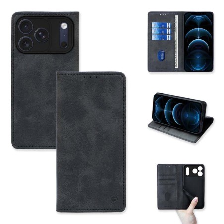 Θήκη Πορτοφόλι Vintage Magnet Wallet Sonique Apple Iphone 17 Pro Μαύρο