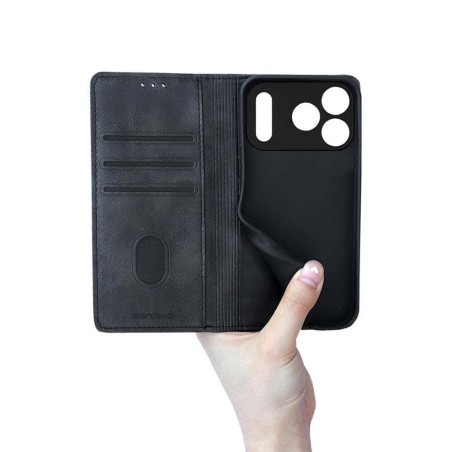 Θήκη Πορτοφόλι Vintage Magnet Wallet Sonique Apple Iphone 17 Pro Μαύρο
