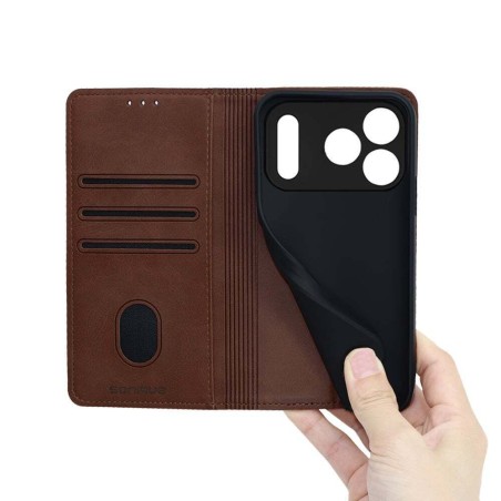 Θήκη Πορτοφόλι Vintage Magnet Wallet Sonique Apple Iphone 17 Pro Καφέ