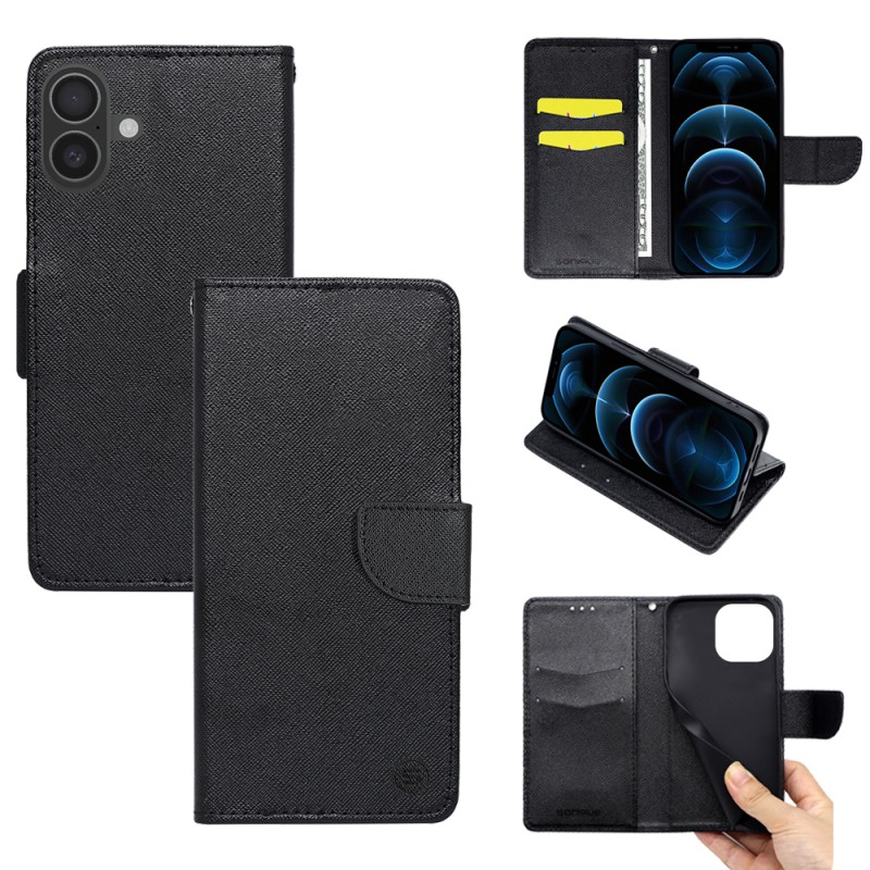 Θήκη Πορτοφόλι Sonique Trend Wallet Apple Iphone 16 Μαύρο