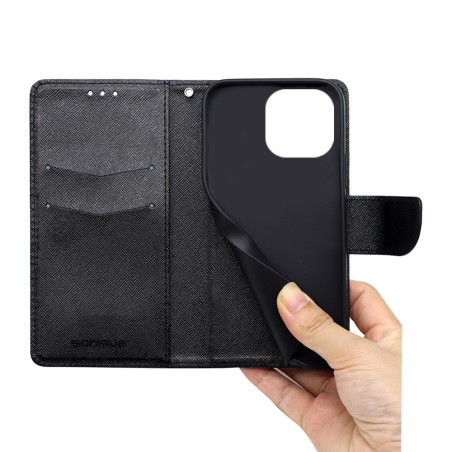 Θήκη Πορτοφόλι Sonique Trend Wallet Apple Iphone 16 Μαύρο