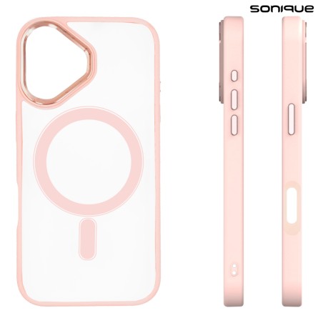 Θήκη Magnetic Magmetal Sonique Apple Iphone 16 Plus Ροζ