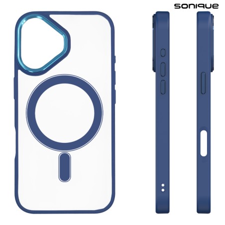Θήκη Magnetic Magmetal Sonique Apple Iphone 16 Plus Μπλέ