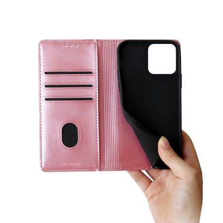 Θήκη Πορτοφόλι Vintage Magnet Wallet Sonique Apple Iphone 16 Pro Ροζ Χρυσό
