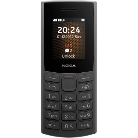 Nokia 105 4G (2024) Dual SIM Κινητό με Κουμπιά (Ελληνικό Μενού) Charcoal