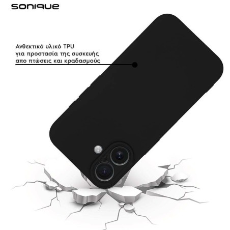 Θήκη Σιλικόνης My Colors Sonique Apple Iphone 16 Pro Max Μαύρο