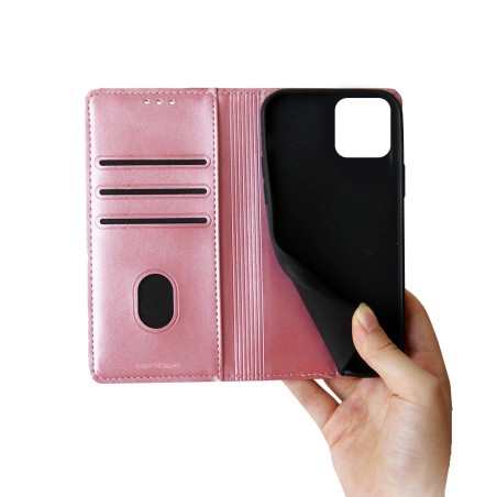 Θήκη Πορτοφόλι Vintage Magnet Wallet Sonique Apple Iphone 16 Pro Max Ροζ Χρυσό