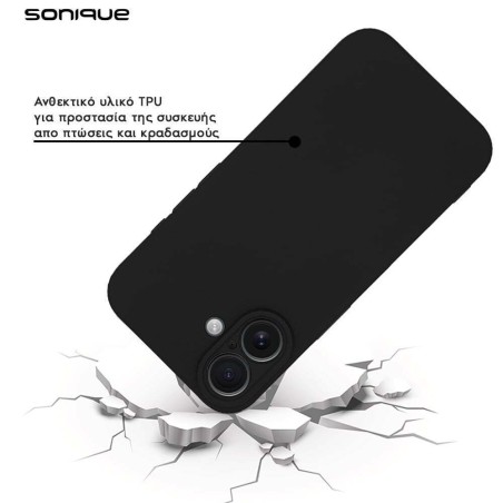 Θήκη Σιλικόνης My Colors Sonique Apple Iphone 16e Μαύρο
