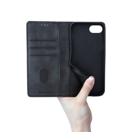 Θήκη Πορτοφόλι Vintage Magnet Wallet Sonique Apple Iphone 16e Μαύρο
