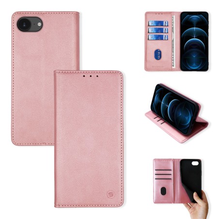 Θήκη Πορτοφόλι Vintage Magnet Wallet Sonique Apple Iphone 16e Ροζ Χρυσό
