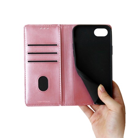 Θήκη Πορτοφόλι Vintage Magnet Wallet Sonique Apple Iphone 16e Ροζ Χρυσό
