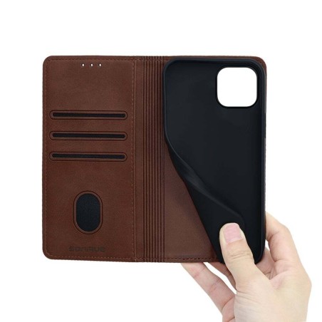 Sonique Vintage Magnet Wallet Δερματίνης / Πλαστικό / Σιλικόνης Καφέ (iPhone 15)