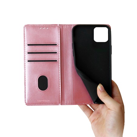 Sonique Book Δερματίνης Ροζ Χρυσό (iPhone 15)