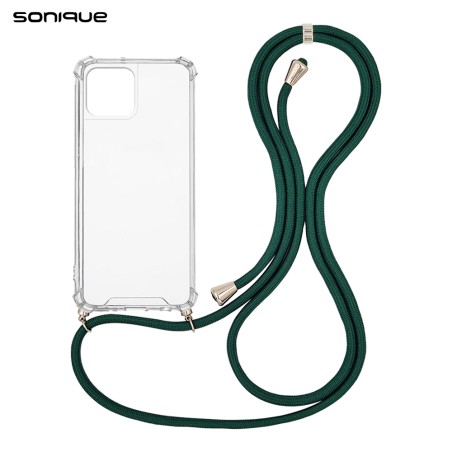 Sonique Back Cover Σιλικόνης με Λουράκι Διάφανο (iPhone 15)