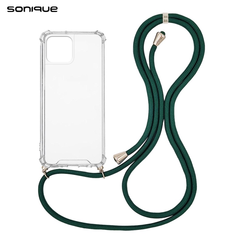 Sonique Back Cover Σιλικόνης με Λουράκι Διάφανο (iPhone 15)