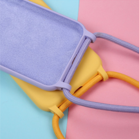 Sonique Carryhang Back Cover Σιλικόνης 0.5mm με Λουράκι Μαύρο (iPhone 14)