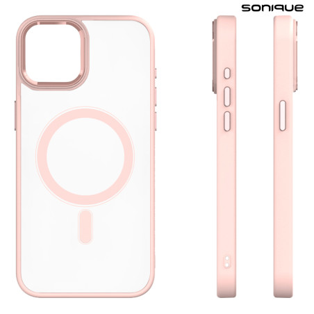 Sonique Magnetic Back Cover Σιλικόνης Ροζ (iPhone 14)