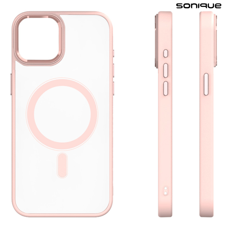 Sonique Magnetic Back Cover Σιλικόνης Ροζ (iPhone 14)