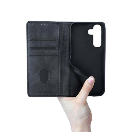 Θήκη Πορτοφόλι Vintage Magnet Wallet Sonique Samsung Galaxy A16 4g Galaxy A16 5g Μαύρο