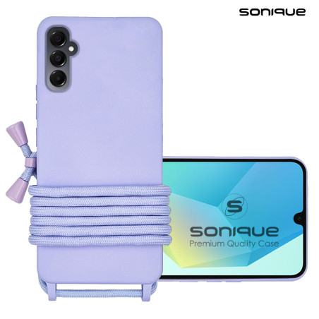 Θήκη Σιλικόνης Κορδόνι Carryhang Sonique Samsung Galaxy A16 4g Galaxy A16 5g Λιλά