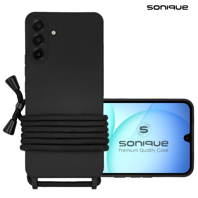Θήκη Σιλικόνης Κορδόνι Carryhang Sonique Samsung Galaxy A17 5g Μαύρο