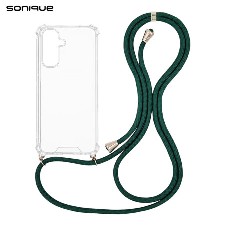 Θήκη Σιλικόνης Κορδόνι Sonique Armor Clear Samsung Galaxy A17 4g Galaxy A17 5g Πράσινο Σκούρο
