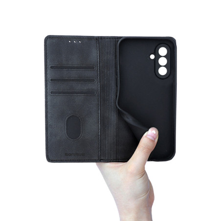 Θήκη Πορτοφόλι Vintage Magnet Wallet Sonique Samsung Galaxy A37 5g Μαύρο