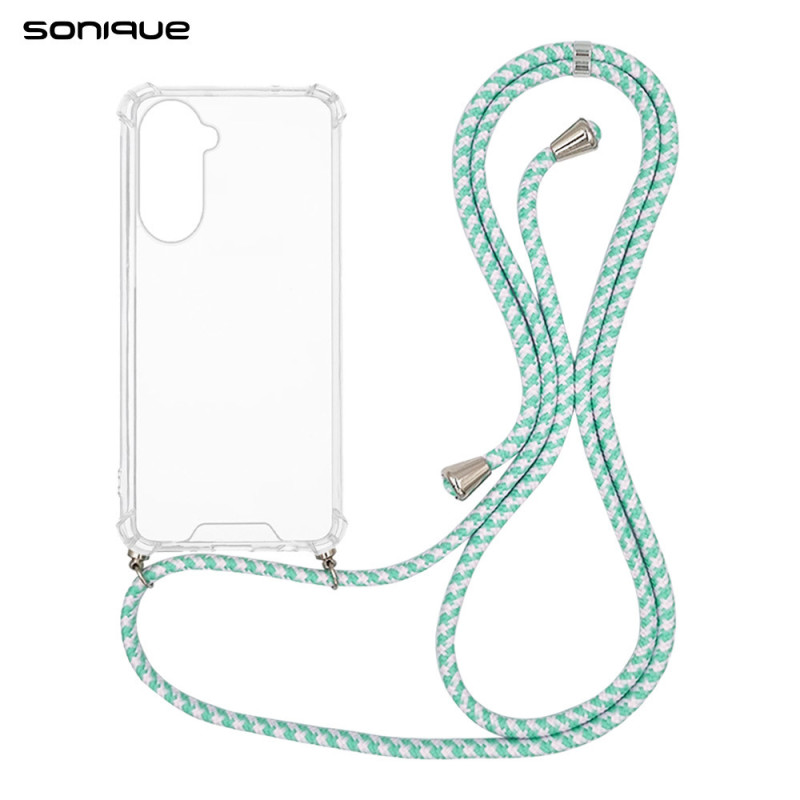Θήκη Σιλικόνης Κορδόνι Sonique Armor Clear Samsung Galaxy A57 5g Rainbow Βεραμάν