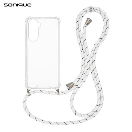 Θήκη Σιλικόνης Κορδόνι Sonique Armor Clear Samsung Galaxy A57 5g Rainbow Λευκό