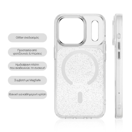 Θήκη Magnetic Magsparkle Sonique Samsung Galaxy S26 Λευκό
