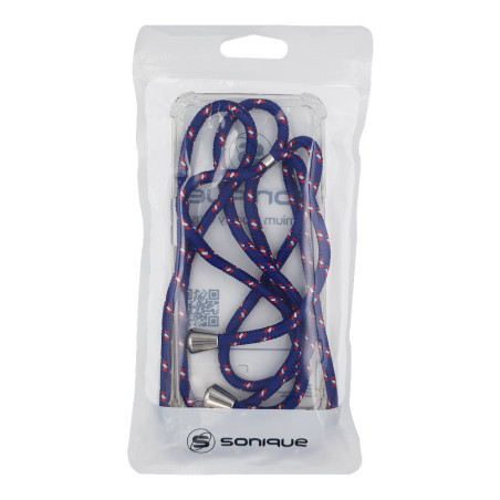 Θήκη Σιλικόνης Κορδόνι Sonique Armor Clear Samsung Galaxy S26 Rainbow Μπλε
