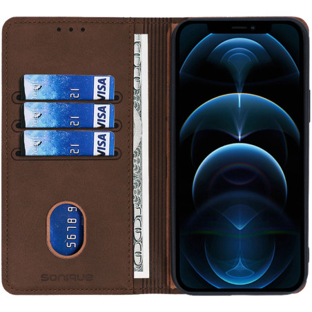Θήκη Πορτοφόλι Vintage Magnet Wallet Sonique Samsung Galaxy S26 Plus Καφέ
