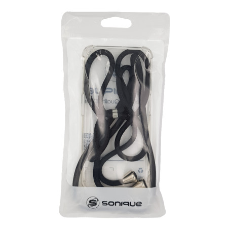 Θήκη Σιλικόνης Κορδόνι Sonique Armor Clear Xiaomi Redmi 15c 4g Redmi 15c 5g Poco C85 4g Μαύρο
