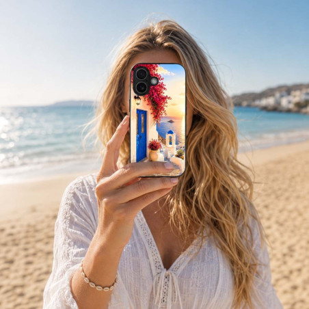 Θήκη Sonique Greek Island Muse Series Xiaomi Redmi 15c 4g Redmi 15c 5g Poco C85 4g Ηλιοβασίλεμα Σαντορίνης