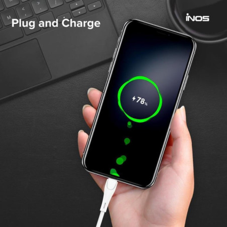 iNOS USB-C to Lightning Cable 20W Λευκό 1m