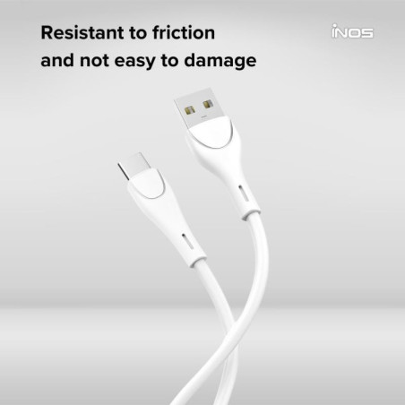iNOS USB-A to Lightning Cable 12W Λευκό 1m